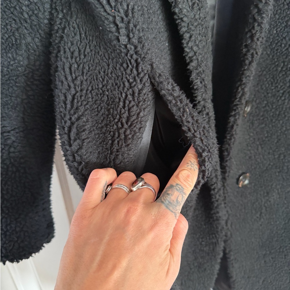 Abercrombie & Fitch black Sherpa Jacket - Picture 3 of 4